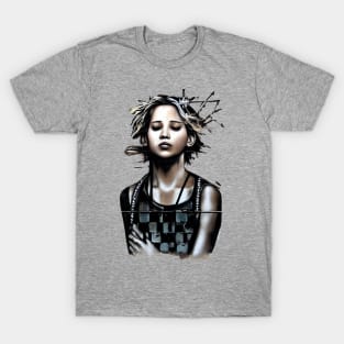 Street Mural Jennifer Lawrence T-Shirt